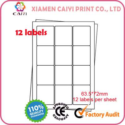 Avery A4 Size Label, 12 Labels Per Sheet